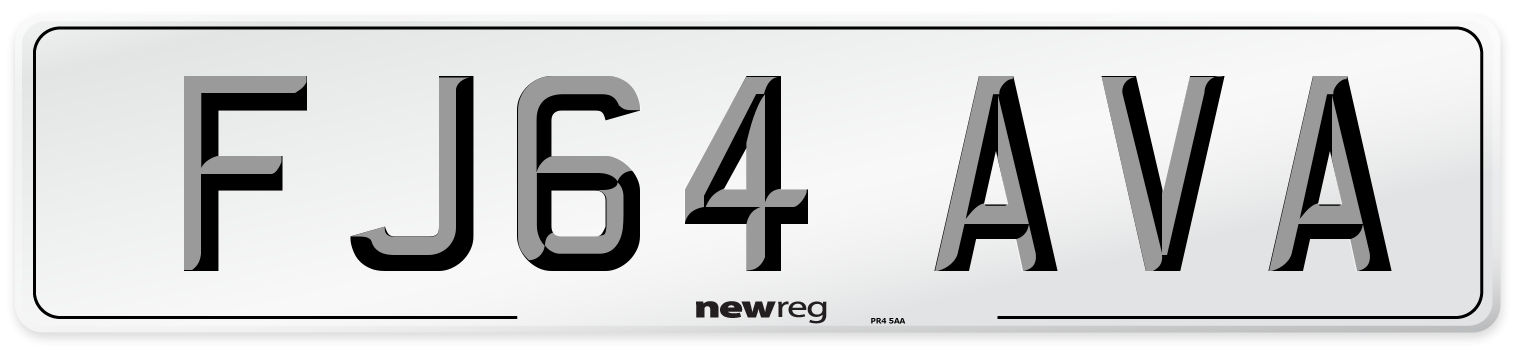 FJ64 AVA Number Plate from New Reg